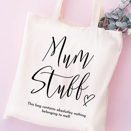 Personalised Mum Stuff Tote Bag
