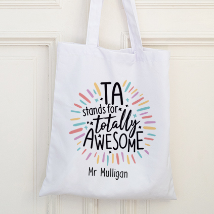 Personalised 'TA Stands For Totally Awesome' Tote Bag