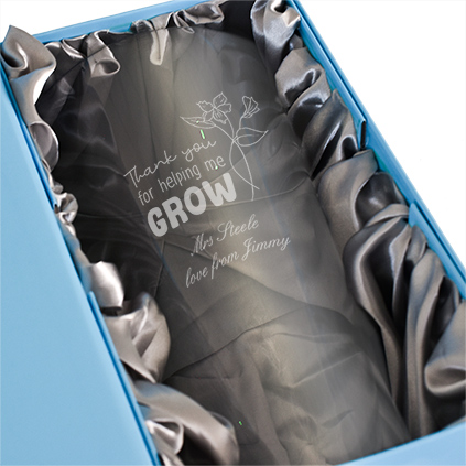 Personalised Conical Vase - Thank You For Helping Me Grow