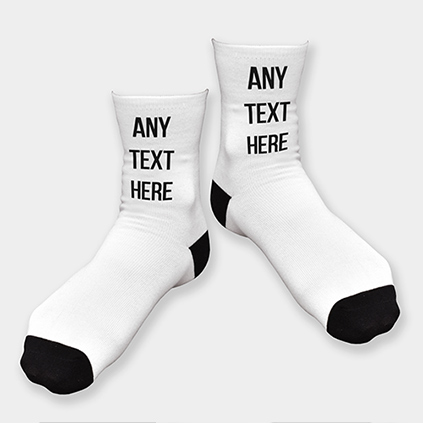 Custom Socks Text