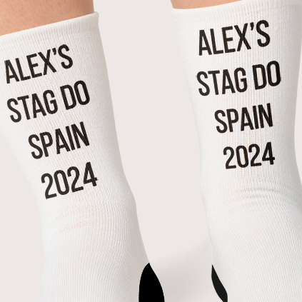 Custom Socks Text