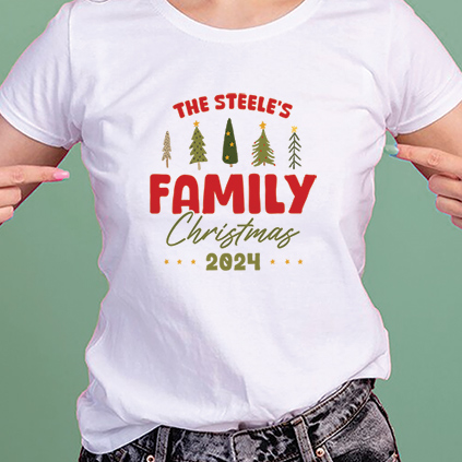 Personalised Family Christmas T-Shirt