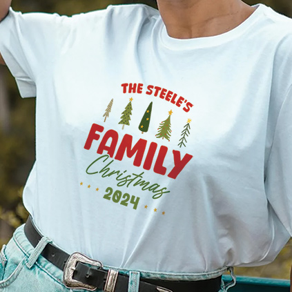 Personalised Family Christmas T-Shirt