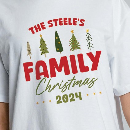 Personalised Family Christmas T-Shirt