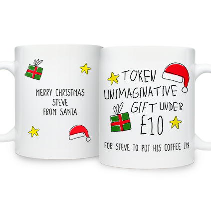 Personalised Unimaginative Secret Santa Gift Mug