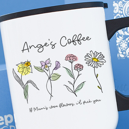 Personalised Travel Coffee Flask If Mums Were Flowers