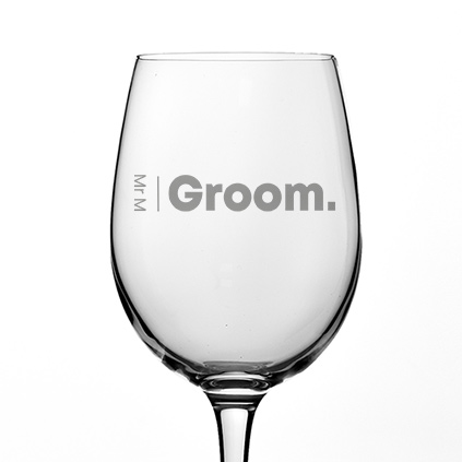 Personalised Bride Groom Wine Glass Choose Option