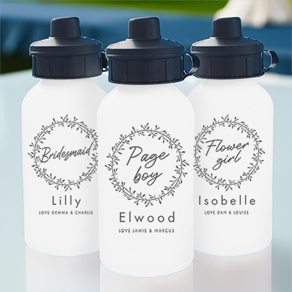 Personalised Page Boy/Flower Girl/Bridesmaid Children's Water Bottle