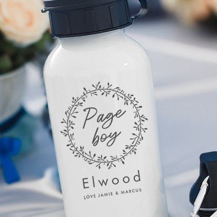 Personalised Page Boy/Flower Girl/Bridesmaid Children's Water Bottle