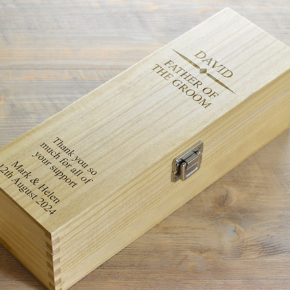Personalised Wedding Role Wine Box