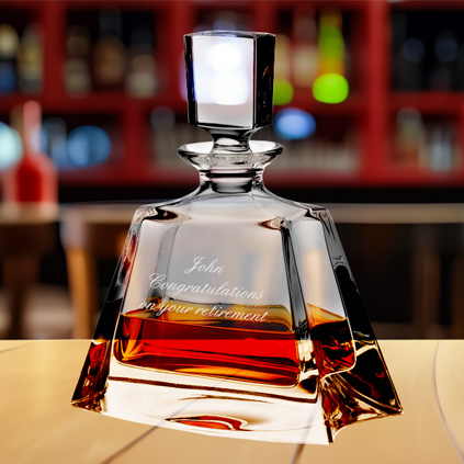 Personalised Wide Square Decanter