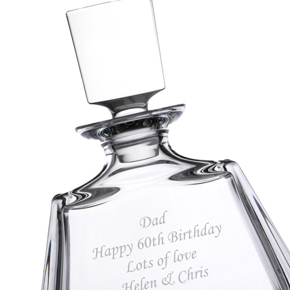 Personalised Wide Square Decanter