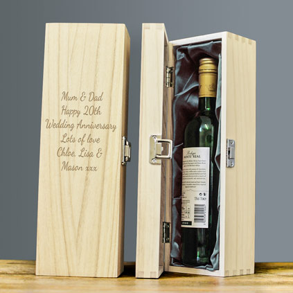 Personalised Luxury Satin Lined Wine Box