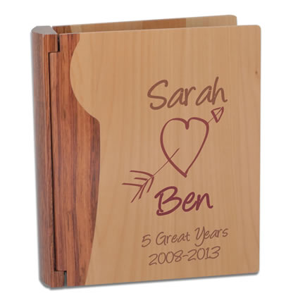 Personalised Wooden Anniversary Photo Album