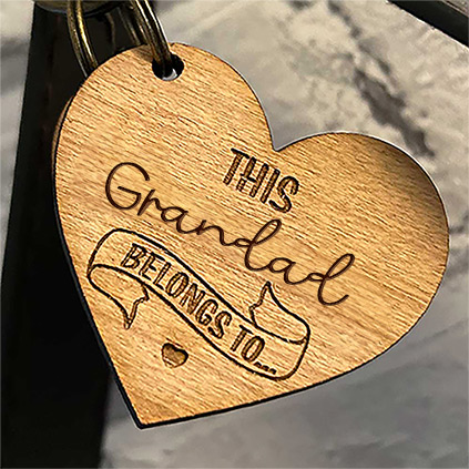 Personalised Wooden This Daddy Belongs To Keyring