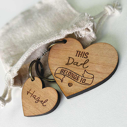 Personalised Wooden This Daddy Belongs To Keyring