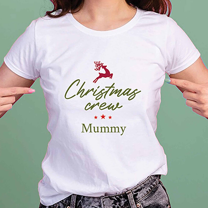 Personalised Christmas Crew Matching Family T-Shirt