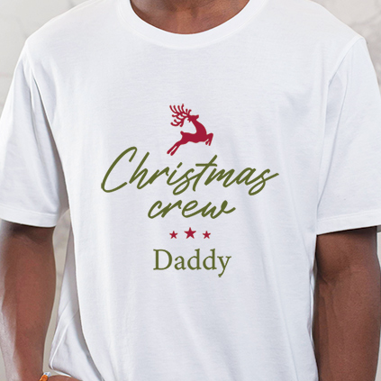 Personalised Christmas Crew Matching Family T-Shirt