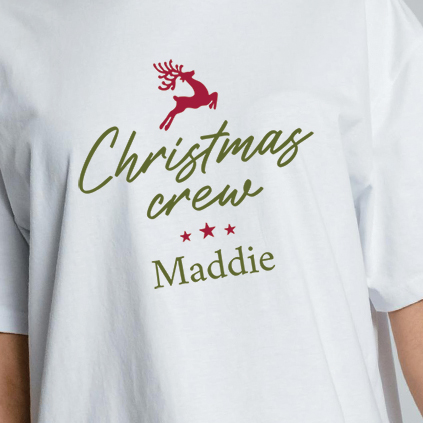 Personalised Christmas Crew Matching Family T-Shirt