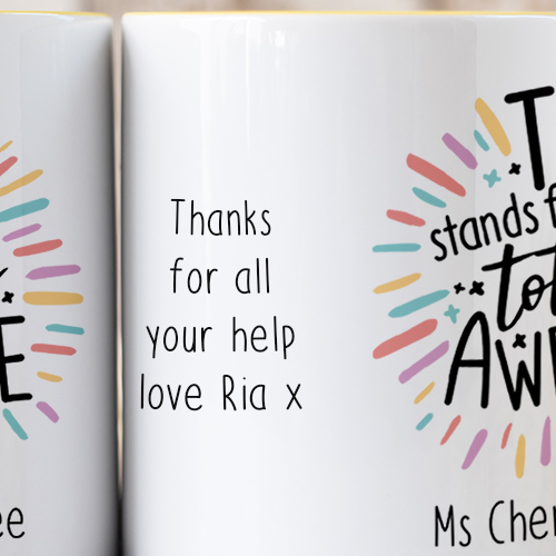 'TA Stands For Totally Awesome' Mug For Teaching Assistants