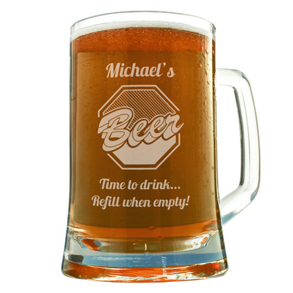 Personalised Beer Badge Tankard