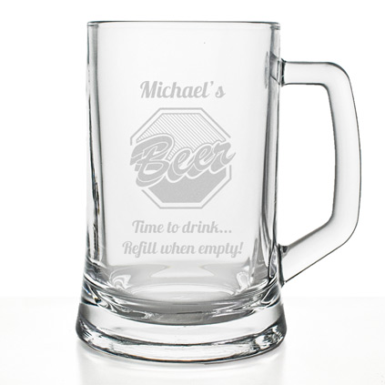 Personalised Beer Badge Tankard