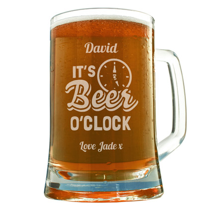 Personalised Beer O'Clock Tankard