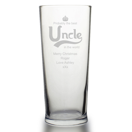 Personalised Pint Glass - Best Uncle In the World
