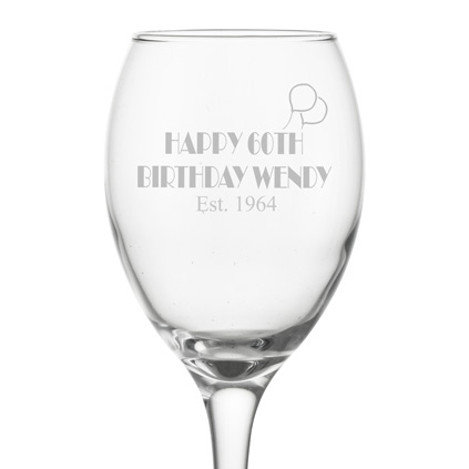 Birthday Wine Glass