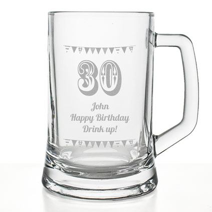 Personalised 30th Birthday Tankard