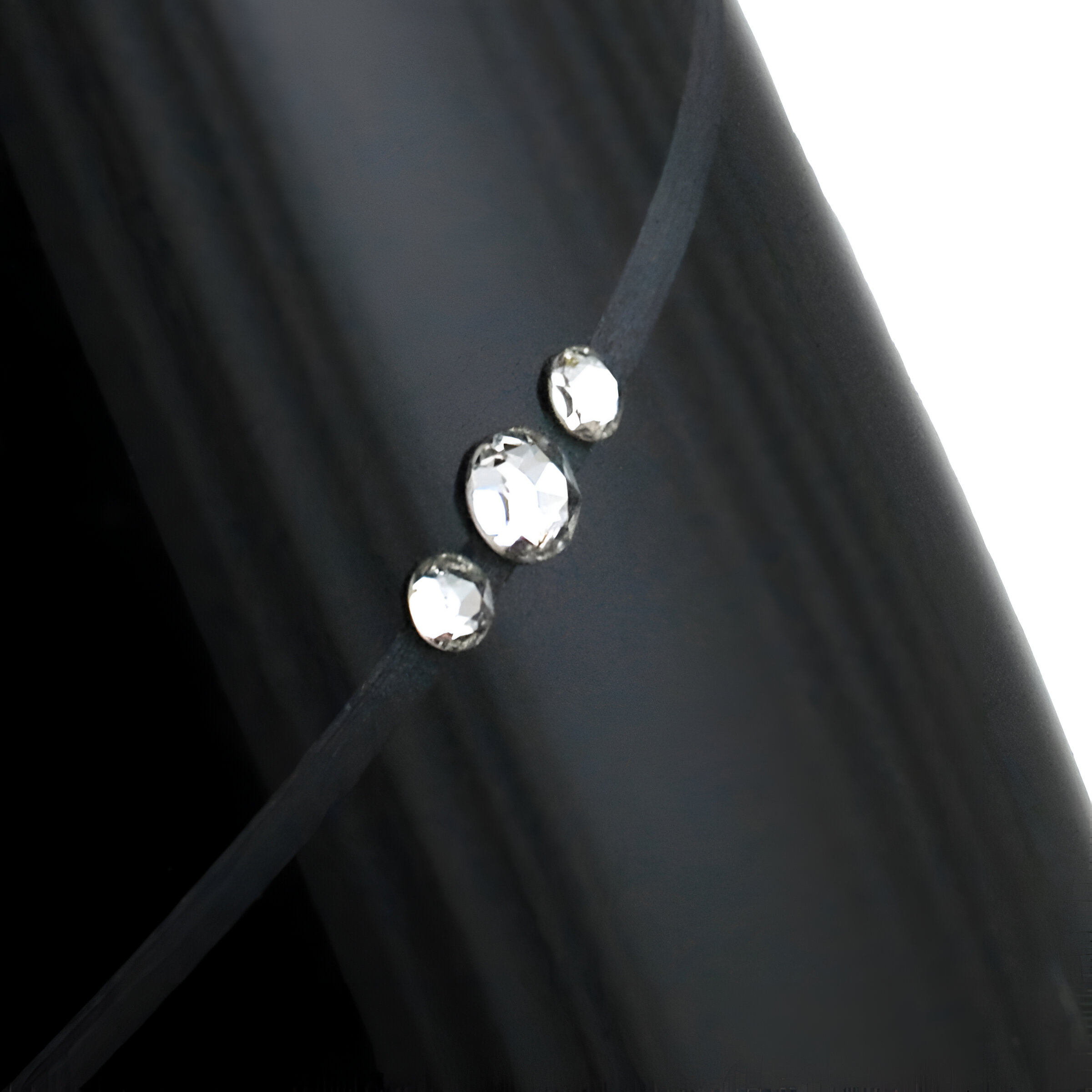 Engraved Black Crystal Vase With Swarovski Elements