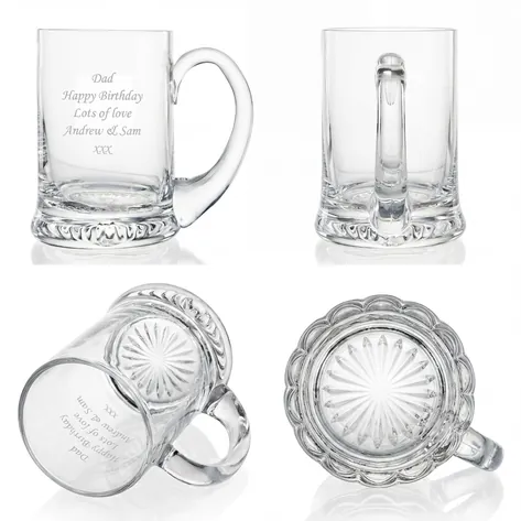 Personalised Traditional 24% Lead Crystal Pint Tankard (Heavyweight)