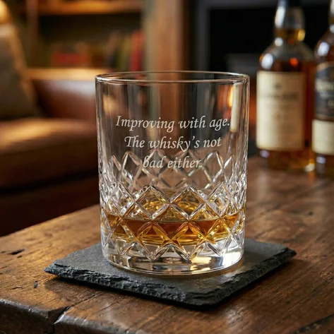 Personalised Super Heavy Grosvenor Whisky Tumbler