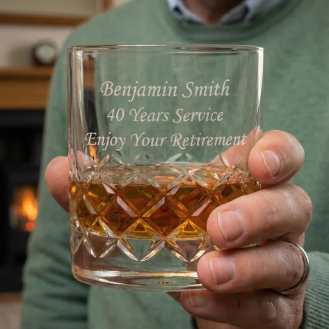 Personalised Super Heavy Grosvenor Whisky Tumbler