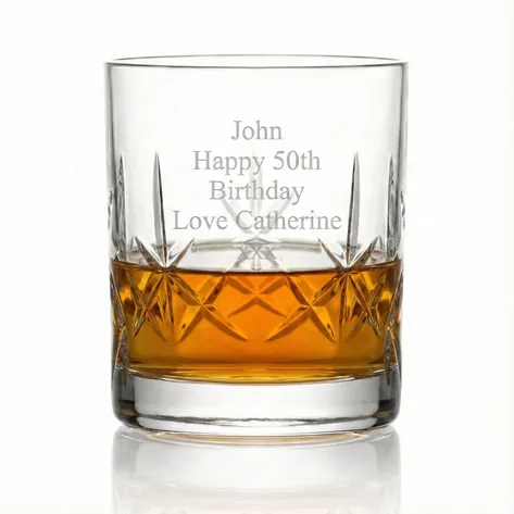 Personalised Cut Crystal Whiskey Tumbler Set
