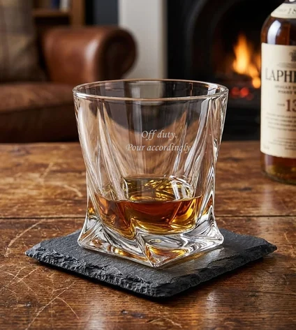 Personalised Quadro Whisky Glass Authentic Bohemia