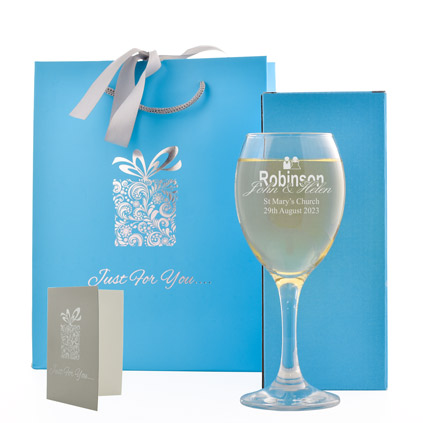 Personalised Wedding Wine Glass