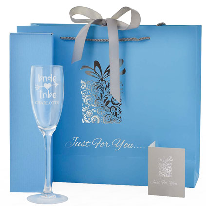 Personalised Bride Tribe Champagne Flute