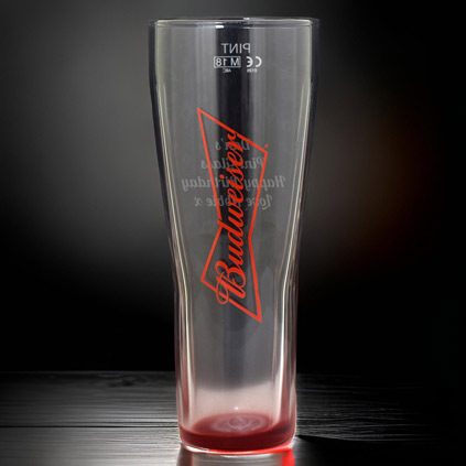 Personalised Budweiser Pint Glass