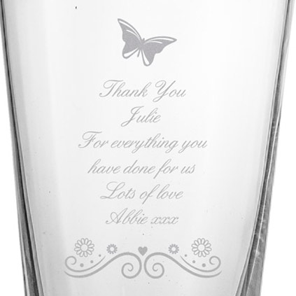 Personalised Butterfly Conical Vase