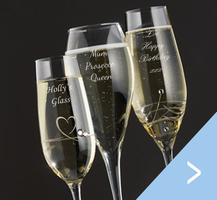 Personalised Engraved Champagne Flute (Multi-Line)
