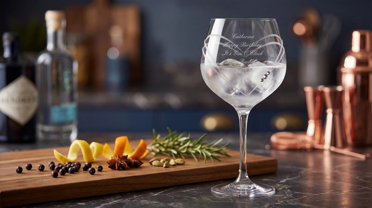 Engraved Personalised Gin Glasses