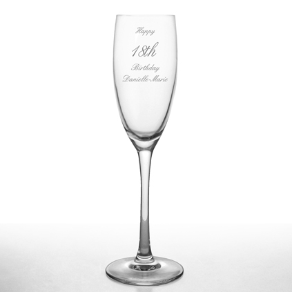 Birthday Personalised Glass Flute