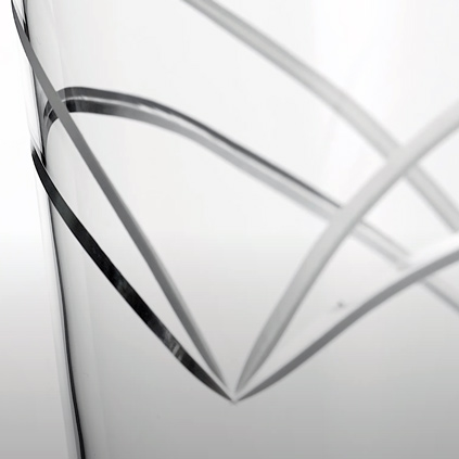 Engraved Heart Vase With Swarovski Elements - Conical