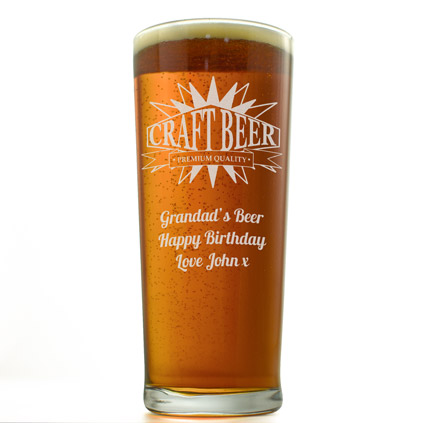 Personalised Craft Beer Straight Pint