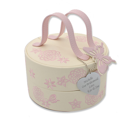 Personalised Girls Jewellery Box With Flowers And Butterflies