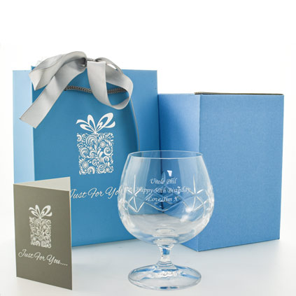 Personalised Lead Free Crystal Brandy Glass