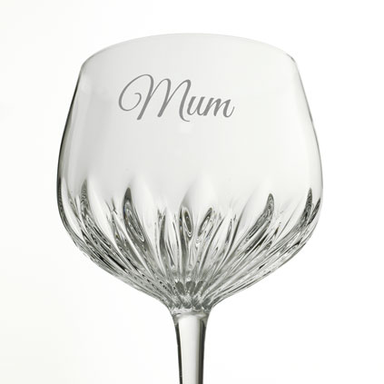 Personalised Crystal Cut Gin Glass 80cl - Any Name Or Message