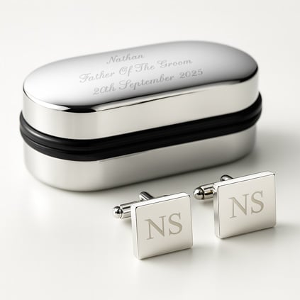 Silver Personalised Cufflinks