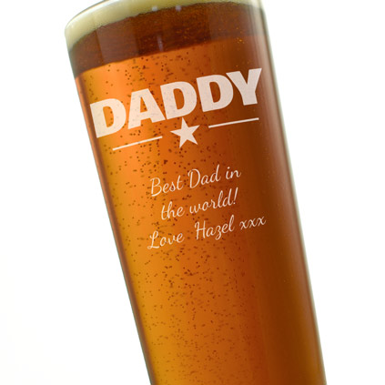 Dad Personalised Pint Glass